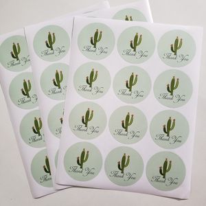 96 pieces 2.5 inches Cactus thank you stickers